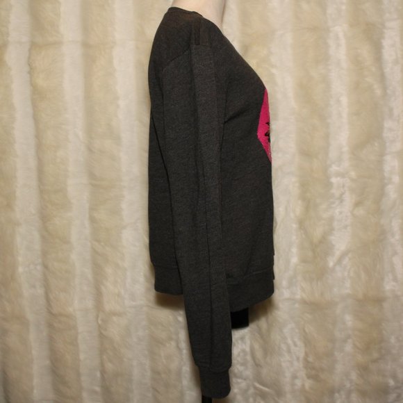 F21 Sequin Lips Crew Neck Sweatshirt - Picture 3 of 7